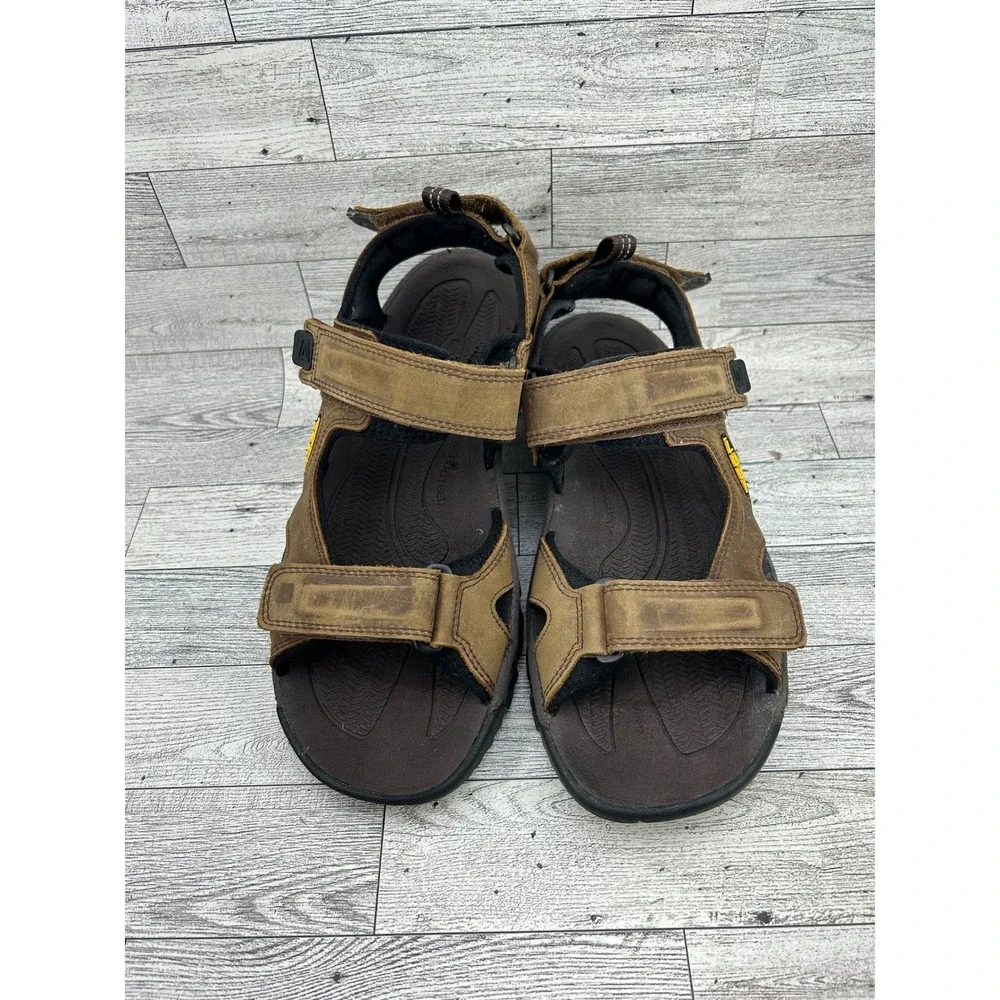 KEEN Targhee III Open Toe Sandals Mens 8.5‎ Brown Waterproof Leather 1022423